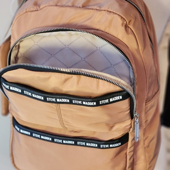 NWT ❗️ Steven Madden camel color backpack brichh style travel orginazer weekende - Picture 7 of 14